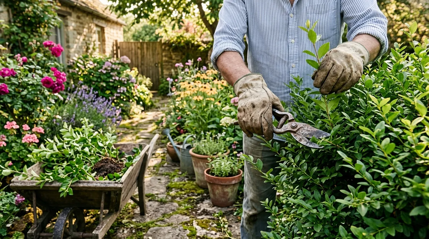 Jardinage au potager fleuri